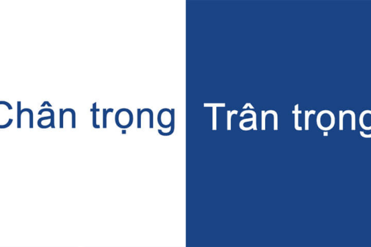 Chân trọng hay trân trọng? Từ nào mới đúng chính tả tiếng Việt