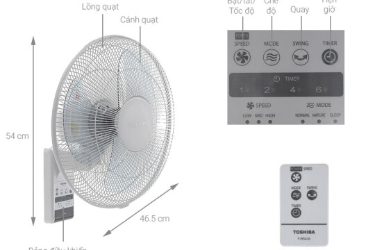 Review Top 5 sản phẩm quạt treo tường thiết kế sang trọng hiện đại